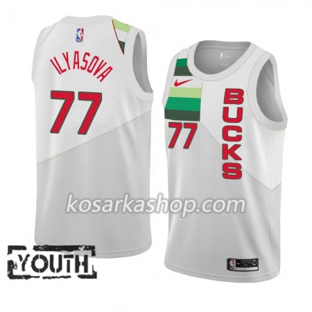 Dres Milwaukee Bucks Ersan Ilyasova 77 Nike 2018-19 Bijela Swingman - Dječji